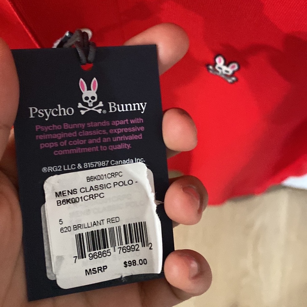 Psycho bunny brand size 5 run in large is in 10/10 condition never worn before
